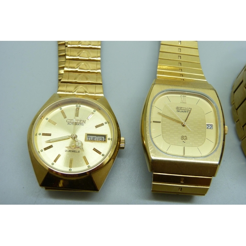 1031 - Two Citizen wristwatches and a Seiko wristwatch