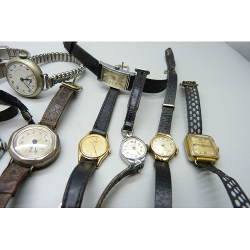 1034 - A collection of lady's wristwatches including Rone, Seiko, Junghans, Accurist and Timex