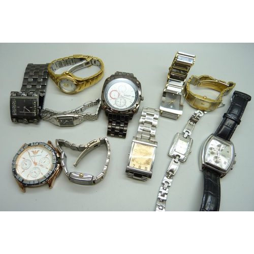 1035 - A collection of fashion watches including DKNY, Karen Millen, Emporio Armani, etc.