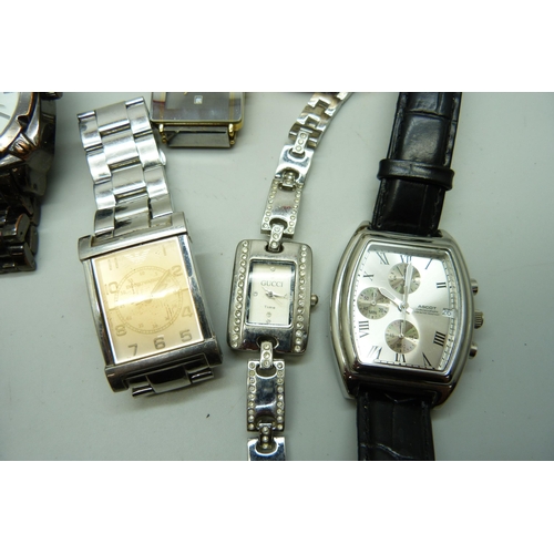 1035 - A collection of fashion watches including DKNY, Karen Millen, Emporio Armani, etc.