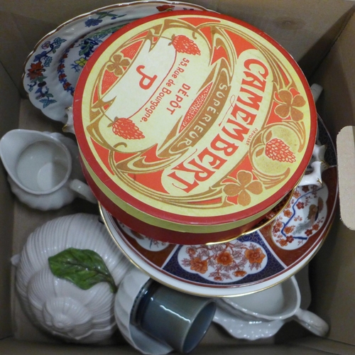 1049 - Three boxes of mixed china including Coalport, Abbeydale and a Dresden cup and saucer **PLEASE NOTE ... 