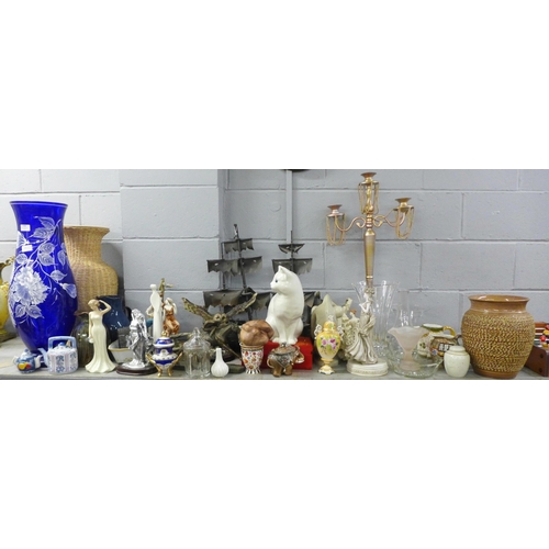 1054 - A collection of glassware, figures, china, vases, etc. **PLEASE NOTE THIS LOT IS NOT ELIGIBLE FOR IN... 