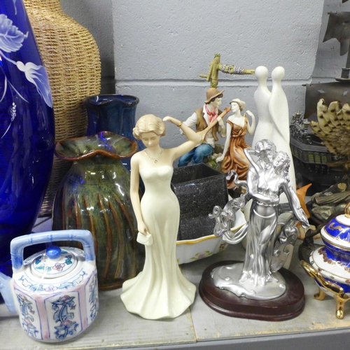 1054 - A collection of glassware, figures, china, vases, etc. **PLEASE NOTE THIS LOT IS NOT ELIGIBLE FOR IN... 