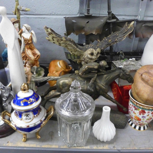 1054 - A collection of glassware, figures, china, vases, etc. **PLEASE NOTE THIS LOT IS NOT ELIGIBLE FOR IN... 