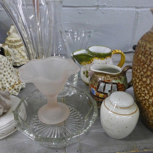 1054 - A collection of glassware, figures, china, vases, etc. **PLEASE NOTE THIS LOT IS NOT ELIGIBLE FOR IN... 