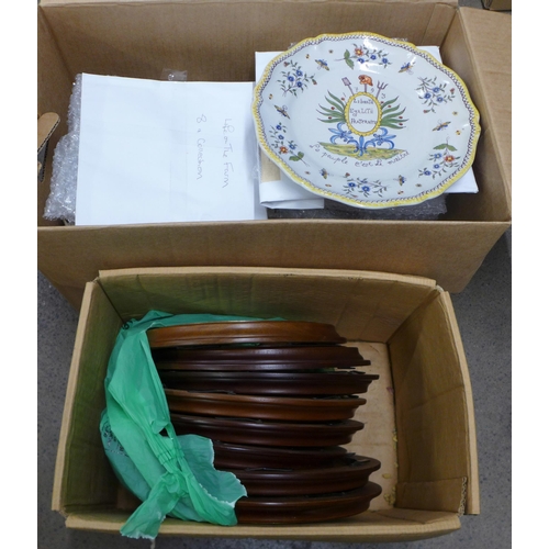 1072 - Four sets of collectors plates and a French Quimper plate **PLEASE NOTE THIS LOT IS NOT ELIGIBLE FOR... 