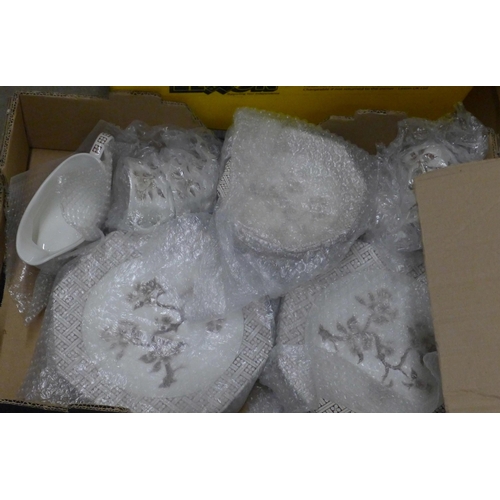 1073 - Eight boxes of mixed china and glass including 19th Century **PLEASE NOTE THIS LOT IS NOT ELIGIBLE F... 