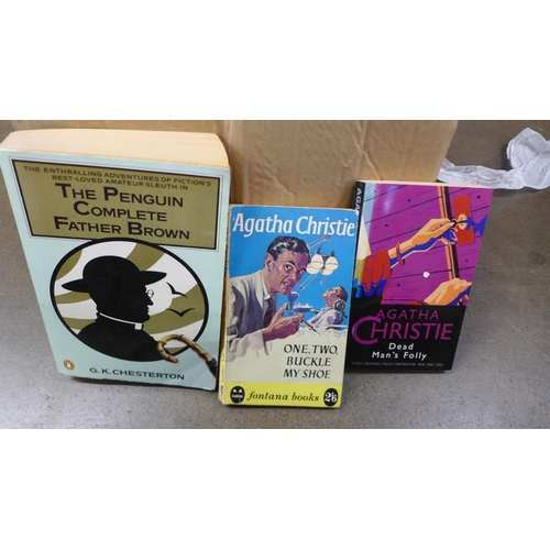 1075 - Agatha Christie paperbacks and other crime novels, etc. **PLEASE NOTE THIS LOT IS NOT ELIGIBLE FOR I... 