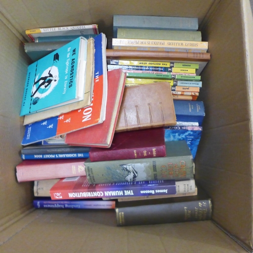 1078 - Fourteen boxes of mixed books, history, architecture, social history, novels and two boxes of record... 