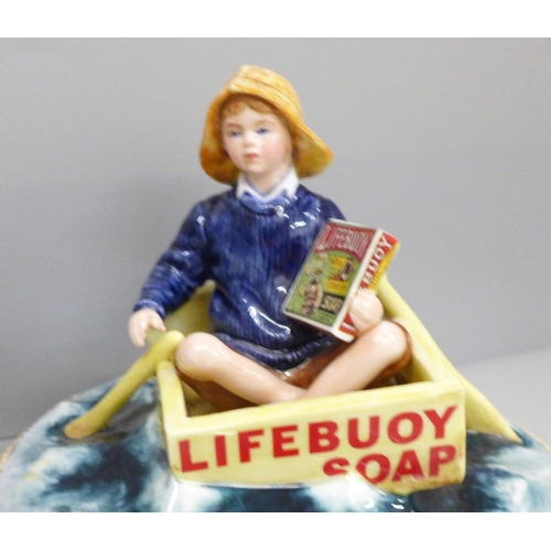 601 - Two Royal Doulton limited edition advertising figures, Pears' Soap and Lifebuoy Soap, boxed