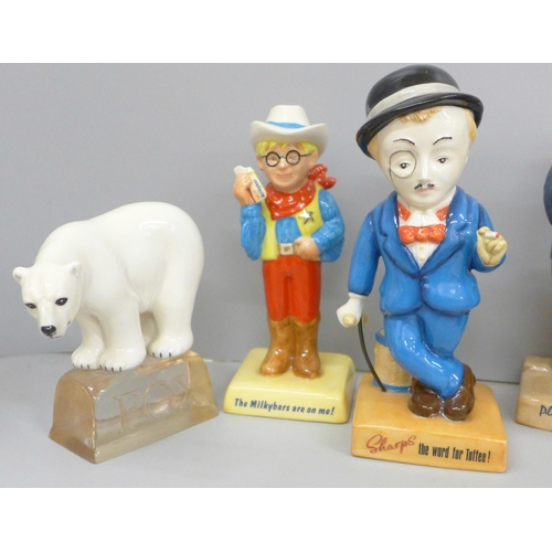 602 - Seven Royal Doulton limited edition advertising figures, including Milkybar Kid, Guinness Toucan and... 