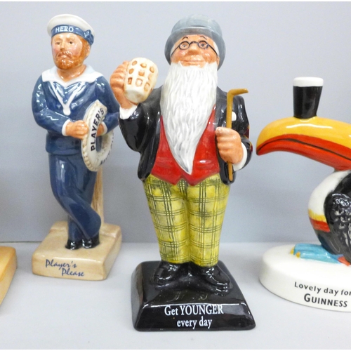 602 - Seven Royal Doulton limited edition advertising figures, including Milkybar Kid, Guinness Toucan and... 