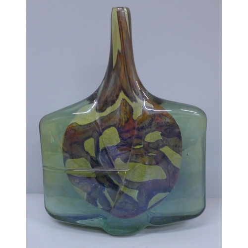 618 - A Mdina glass axe vase, 24cm