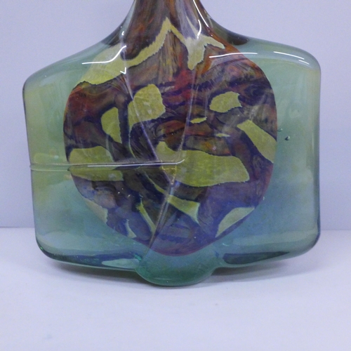 618 - A Mdina glass axe vase, 24cm