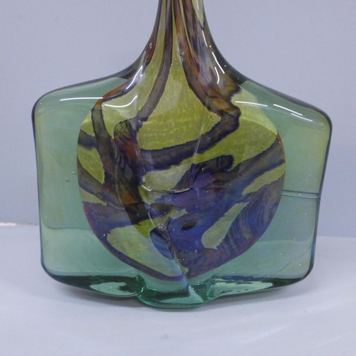 618 - A Mdina glass axe vase, 24cm