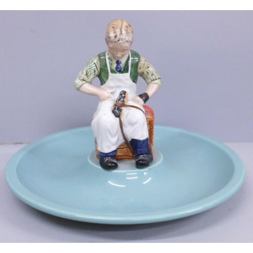 629 - A Timpson Fine Shoes centenary figural dish by Beswick