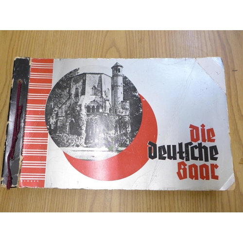 657 - Die Deutsche Saar, Thru The Town of Saar 1930s German cigarette card album