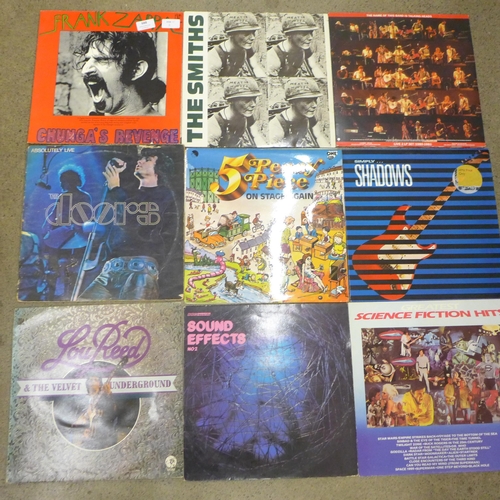 688 - Fifteen LP records; Frank Zappa, Talking Heads, Beach Boys, etc.