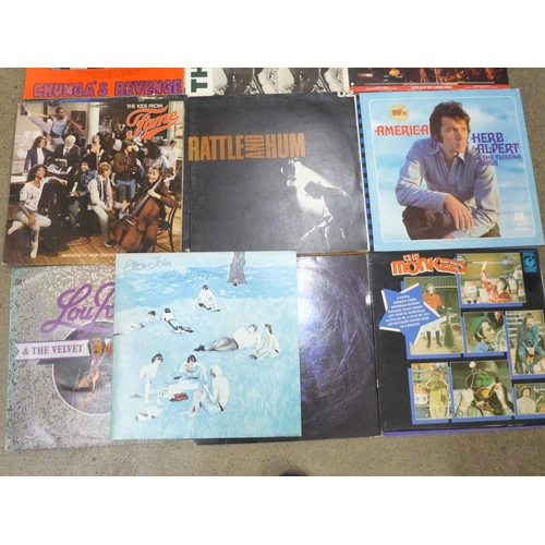 688 - Fifteen LP records; Frank Zappa, Talking Heads, Beach Boys, etc.