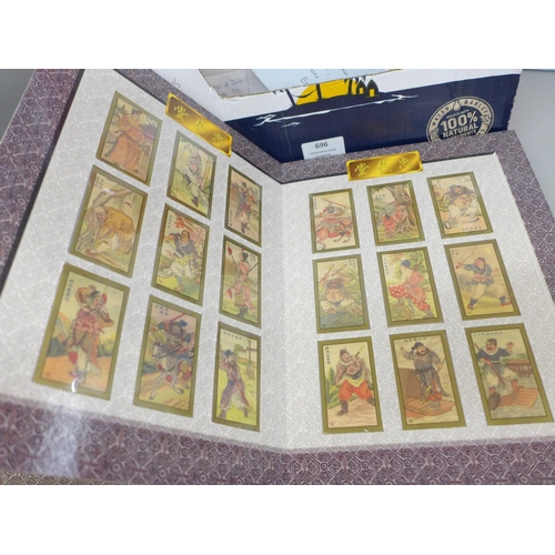 696 - A box of three China special stamp books and a few items of postal history