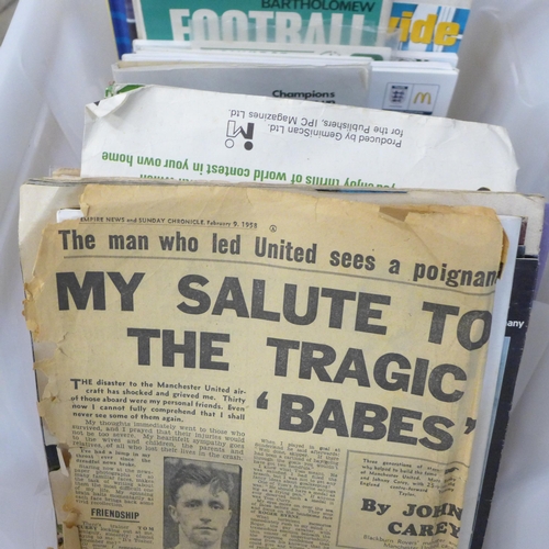 705 - A box of football books and ephemera