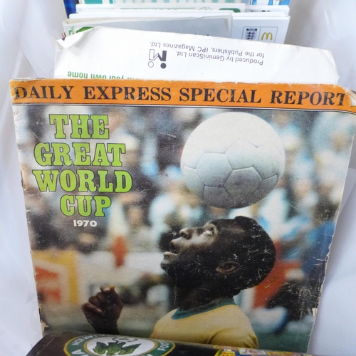 705 - A box of football books and ephemera