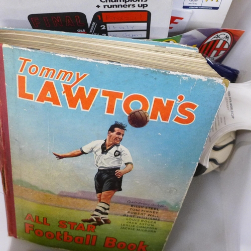 705 - A box of football books and ephemera