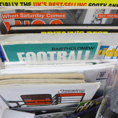 705 - A box of football books and ephemera