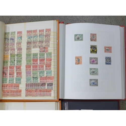 712 - An A-Z collection in four albums and three sorting/duplicate stock books, Queen Victoria to Queen El... 