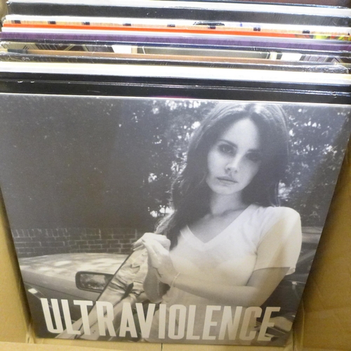 717 - Thirty pop and rock LP records, Taylor Swift, Lana Del Ray, Beyonce and Pink, modern issues