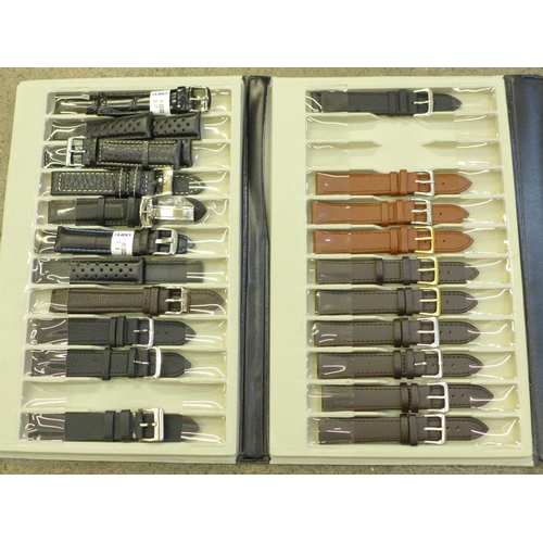 721 - A box of mixed watch straps and bracelets, mostly new-old-stock