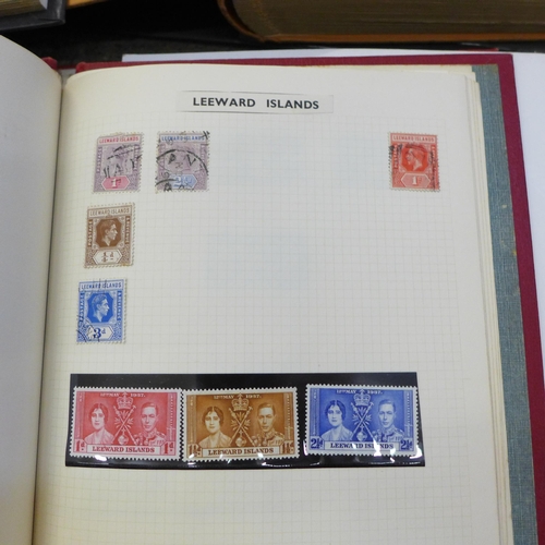 722 - An album of stamps, including penny reds and two-penny blues, an album of German third-reich stamps ... 