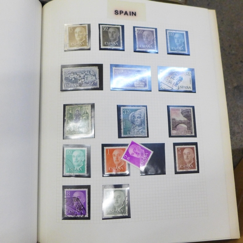 722 - An album of stamps, including penny reds and two-penny blues, an album of German third-reich stamps ... 