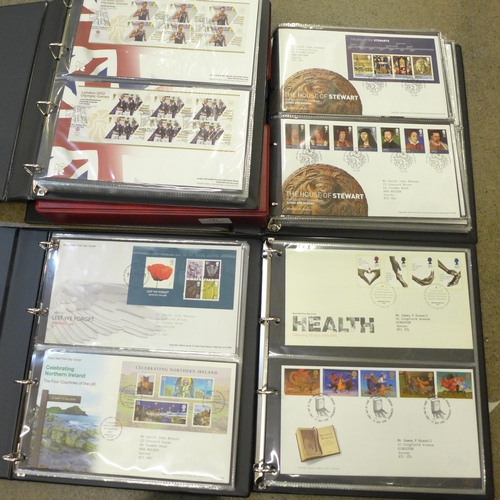 741 - Four albums of First Day Covers 2000, 2008-9, 2010-11 and 2012-13, approximately 150