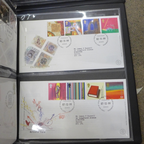 741 - Four albums of First Day Covers 2000, 2008-9, 2010-11 and 2012-13, approximately 150