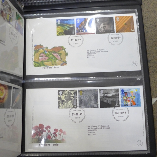 741 - Four albums of First Day Covers 2000, 2008-9, 2010-11 and 2012-13, approximately 150