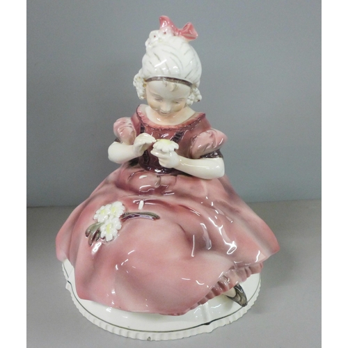 757 - A collection of china including a Royal Doulton figure, Cherie, Sylvac Yorkshire terrier, large cont... 