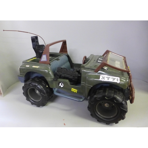 766 - A collection of Action Man figures, a 4x4 vehicle and other vehicles, (all late 1990's) **PLEASE NOT... 