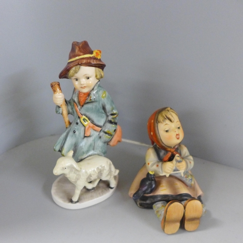 776 - Seven Goebel figures and one Friedel figure