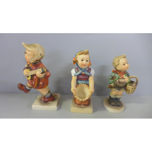 776 - Seven Goebel figures and one Friedel figure