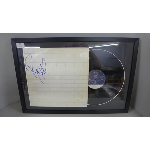 784 - A Pink Floyd Another Brick in the Wall framed display with signature