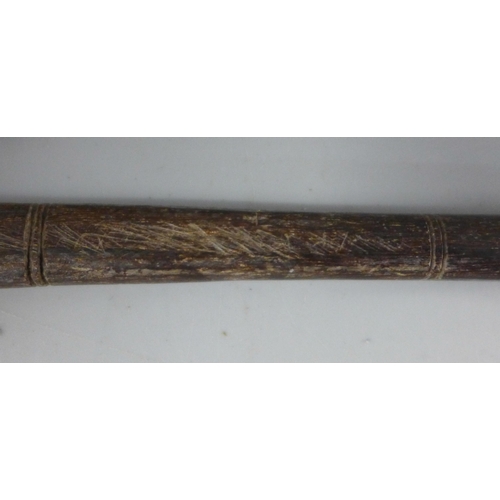 803 - An early Egyptian stick with carved bird top