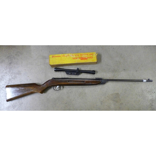 808 - A Diana 1960 air rifle, .22 calibre and a Diana scope, boxed