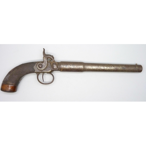 815 - A mid 19th Century percussion pistol, 30cm