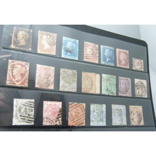 817 - A stocksheet of Queen Victoria Great Britain stamps, Penny Black onwards