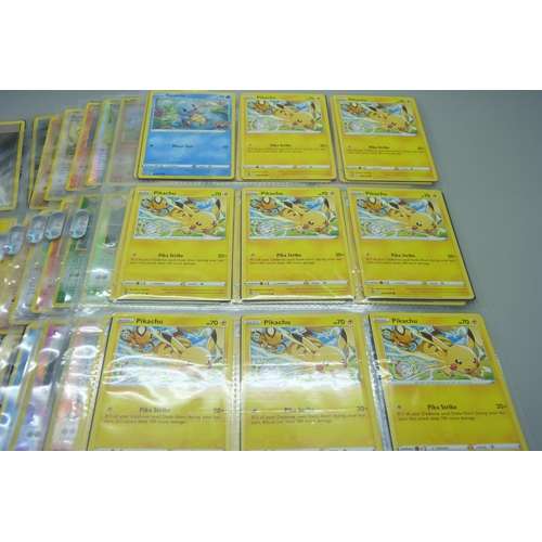 818 - Pokemon; part set XY Evolution including Holo, also Charmander and Pikachu