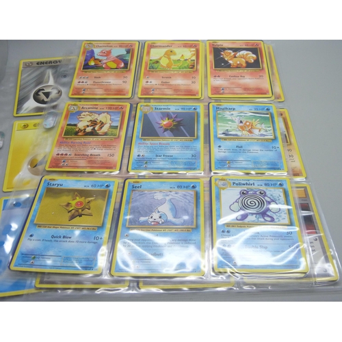 818 - Pokemon; part set XY Evolution including Holo, also Charmander and Pikachu