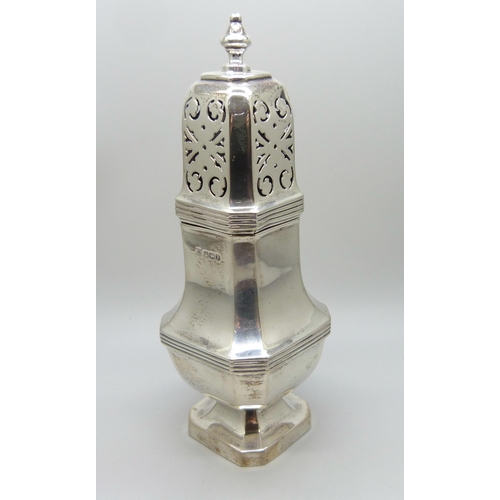 830 - A silver caster, 164g