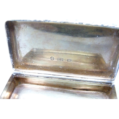 840 - A William IV silver tobacco box, Birmingham 1836, 70g