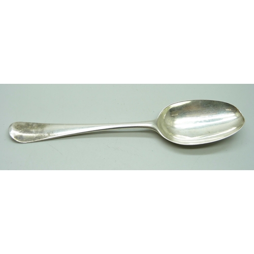 851 - A George III silver spoon, London 1783, 67g